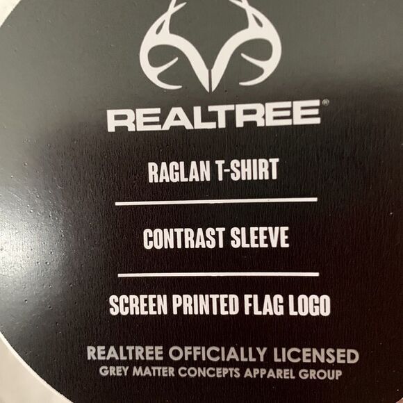 REALTREE Baseball T-Shirt 70% cotton/30% polyester. Arctic white/blue sapphire - Picture 5 of 8